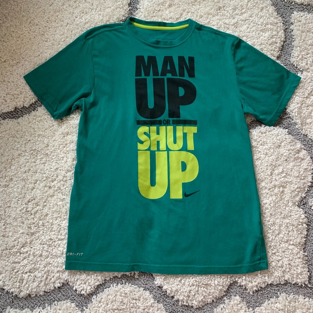 Nike green T-Shirt with yellow letters